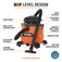 Ridgid 16 Gallon 6.5-Peak HP NXT Wet/Dry Shop Vacuum with Cart, Fine Dust Filter, Hose and Accessories