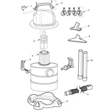 vac ridgid assembly gallon wet dry stainless steel parts