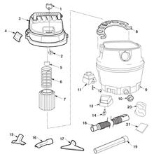 Parts | 14 Gallon Wet/Dry Vac | RIDGID Store