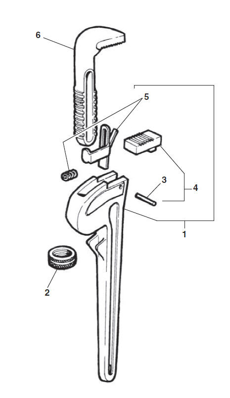 Toledo Pipe 31095 31100 31105 14" 18" 24" Aluminum Pipe Wrench fit RIDGID® Parts 