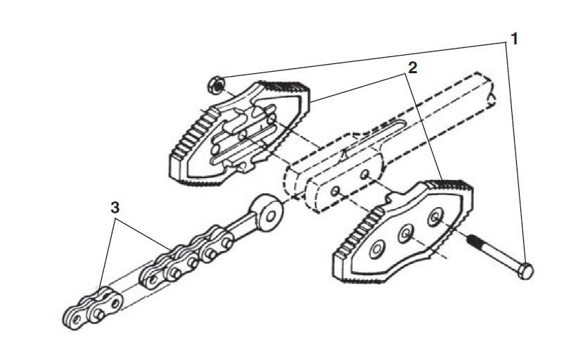 Parts | Double-End Reversible Chain Tongs, | RIDGID Store