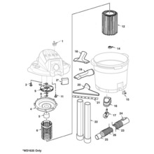 WD16350, WD1635AC, WD1635RG, WD1635SD Vac Assembly