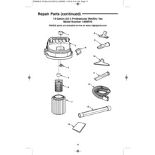 vac assembly gallon wet dry cart ridgid