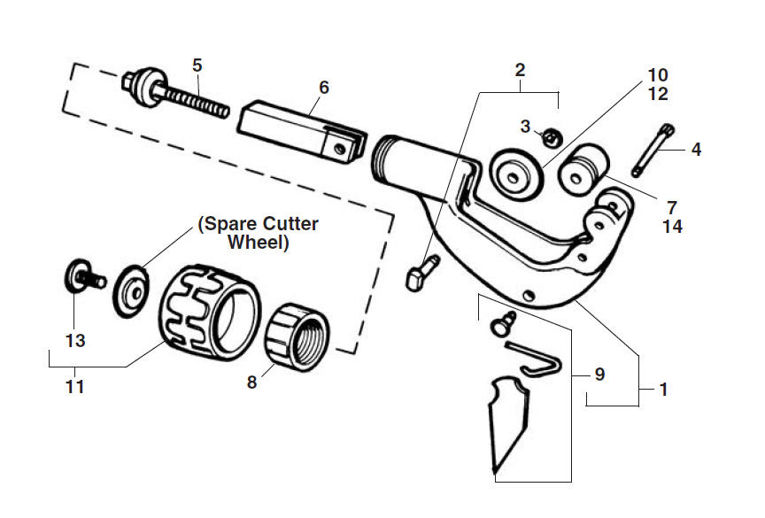 Parts | 150 Constant Swing Tubing Cutter wi... | RIDGID Store