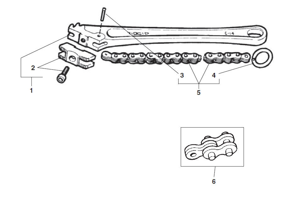 Parts | C-36 Heavy Duty Chain Wrench | RIDGID Store