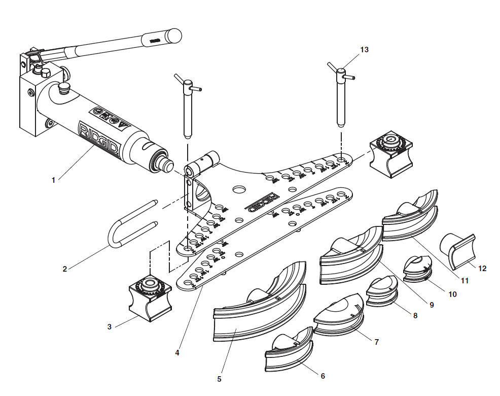 Ridgid pipe deals bender hydraulic