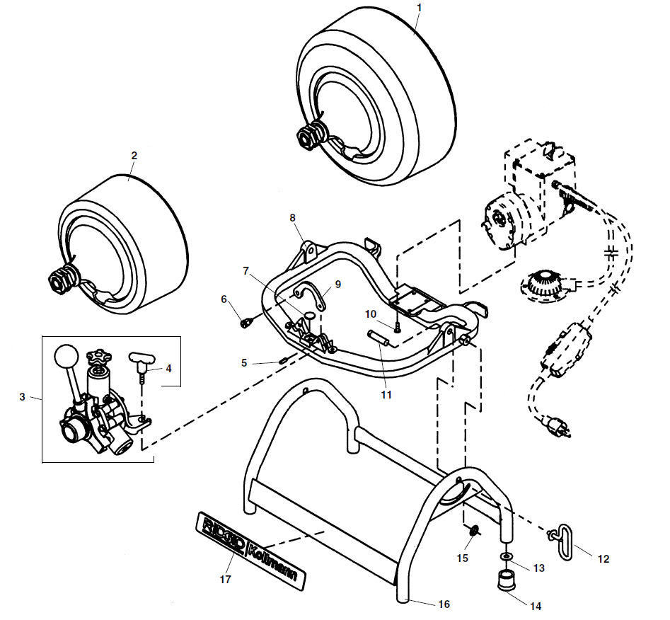 Parts | K-3800 Drum Machine | RIDGID Store