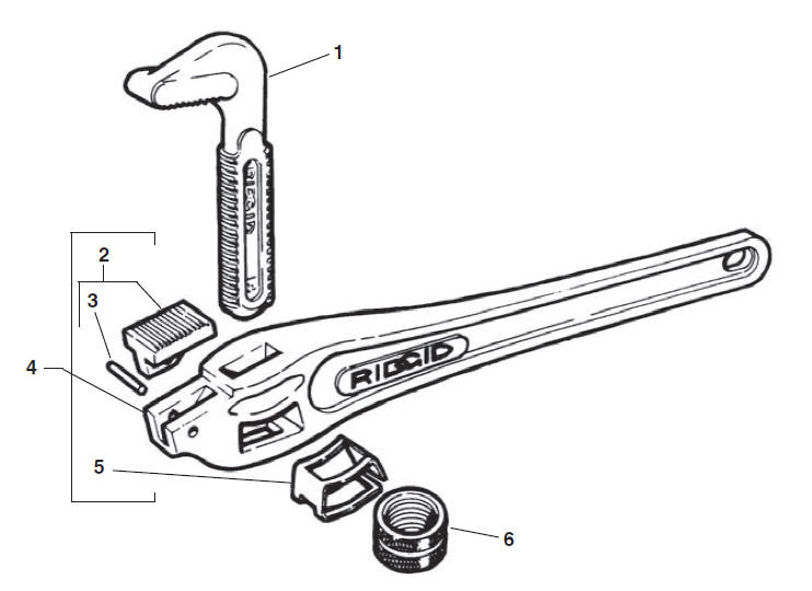 RIDGID 31120 Giratubi in alluminio con apertura parallela modello 14,  chiave per idraulica da 35 cm : : Fai da te