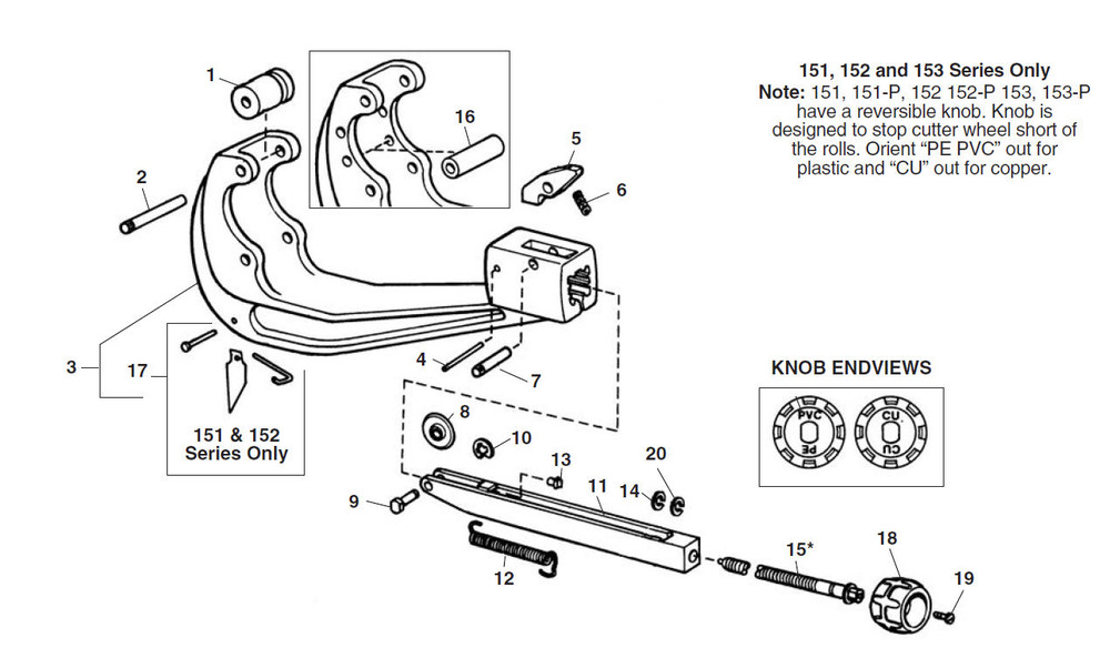 Parts, 153 Quick-Acting Tubing Cutter with