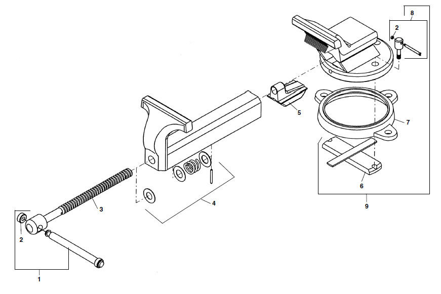 bench vice parts