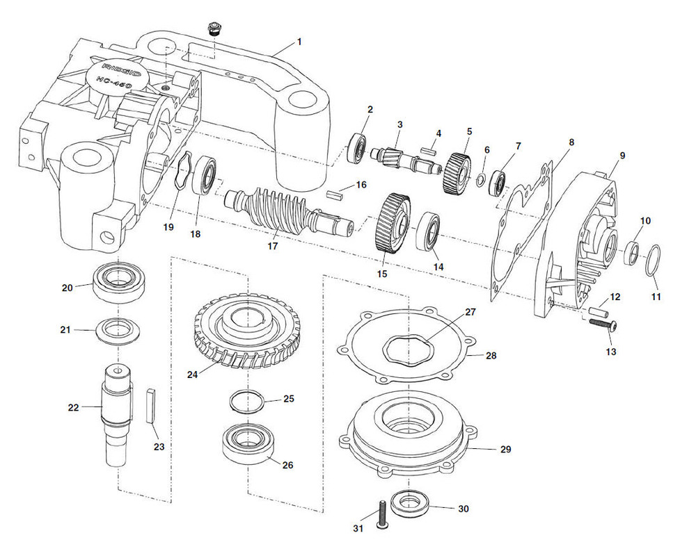 Parts | HC-450 Hole Cutting Tool | RIDGID Store