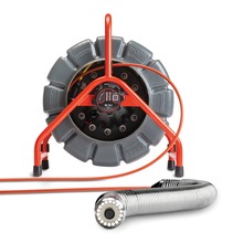 Ridgid 13988 SeeSnake Standard Camera Reel with 200 ft. Push Cable and  Self-Leveling Color Camera Head, 115VAC Line Input