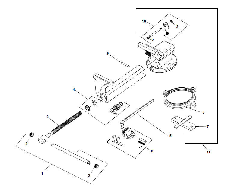 bench vice parts